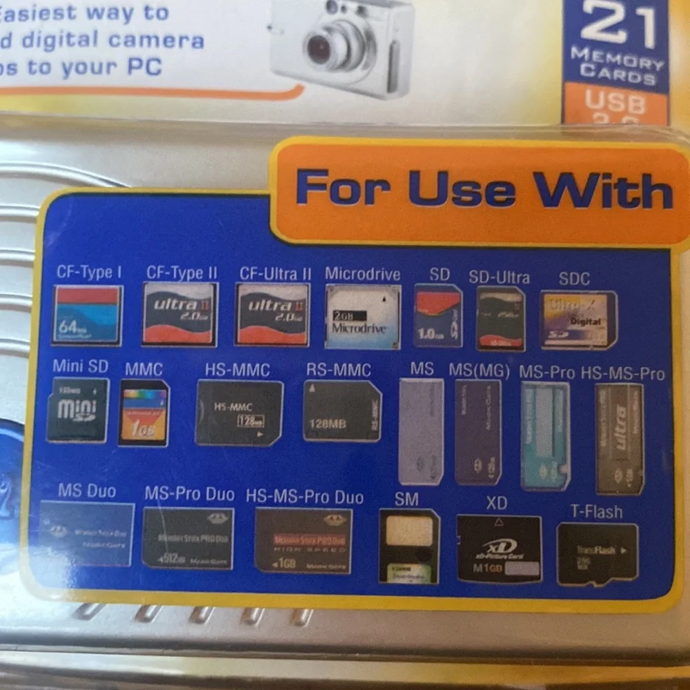 21-in-1 Card Reader/Writer - Silver